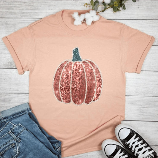 Glitter Pumpkin Tee