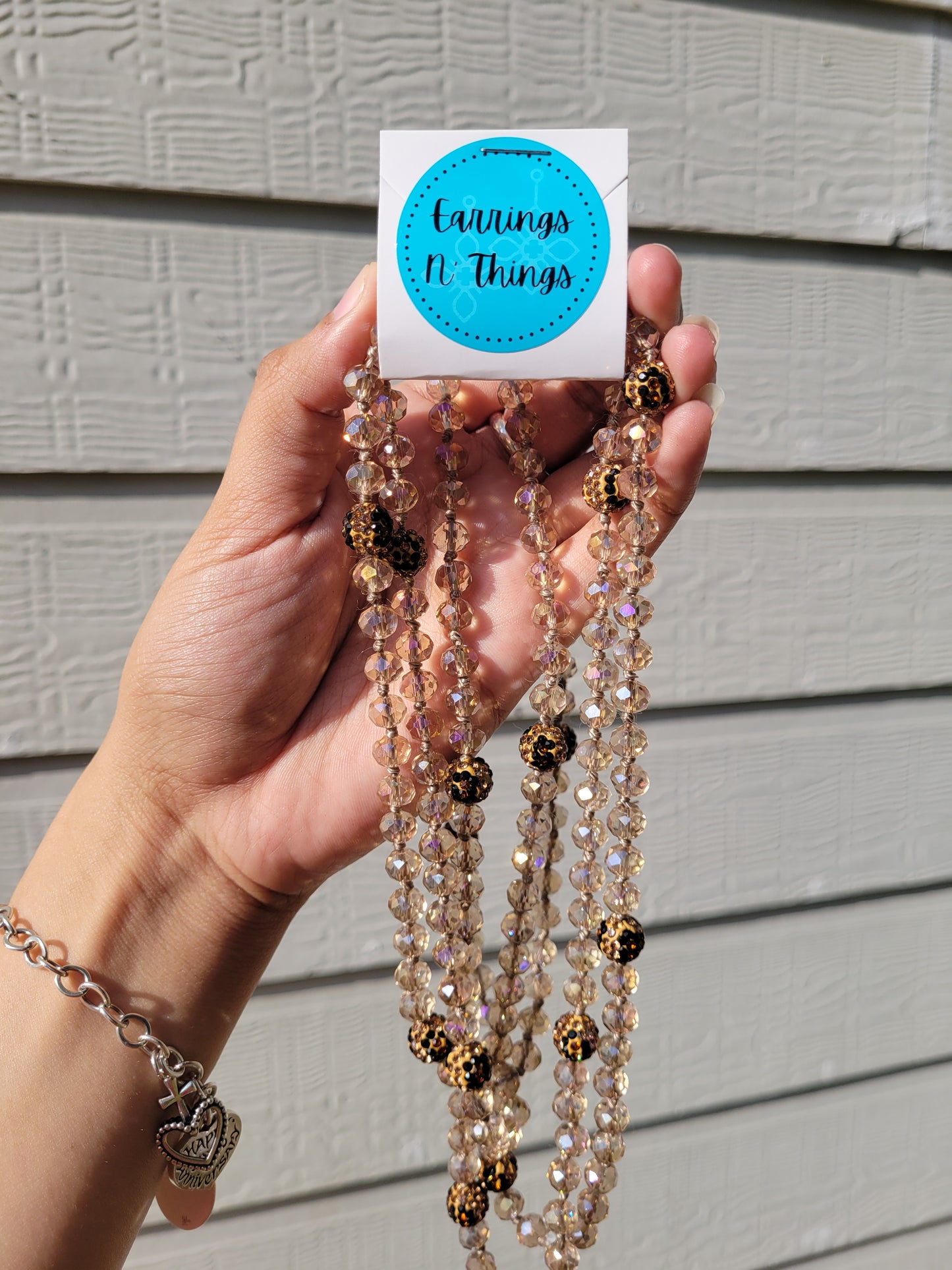 Beaded 60in. Necklace (Leopard)