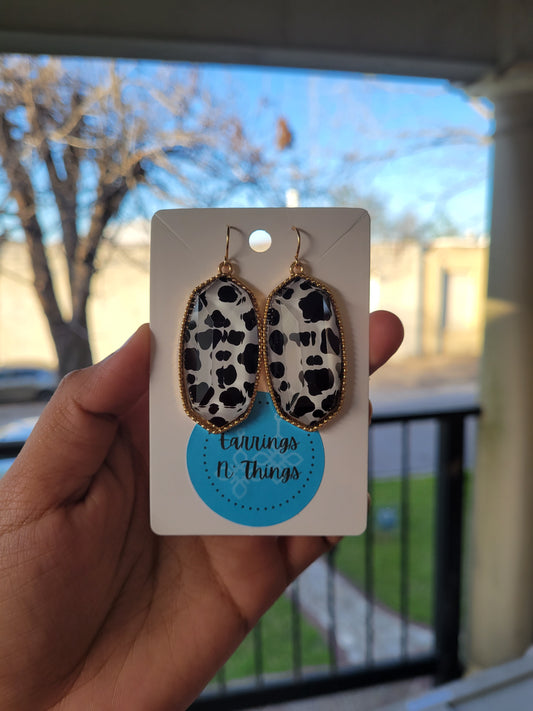 Cow Gem Earrings